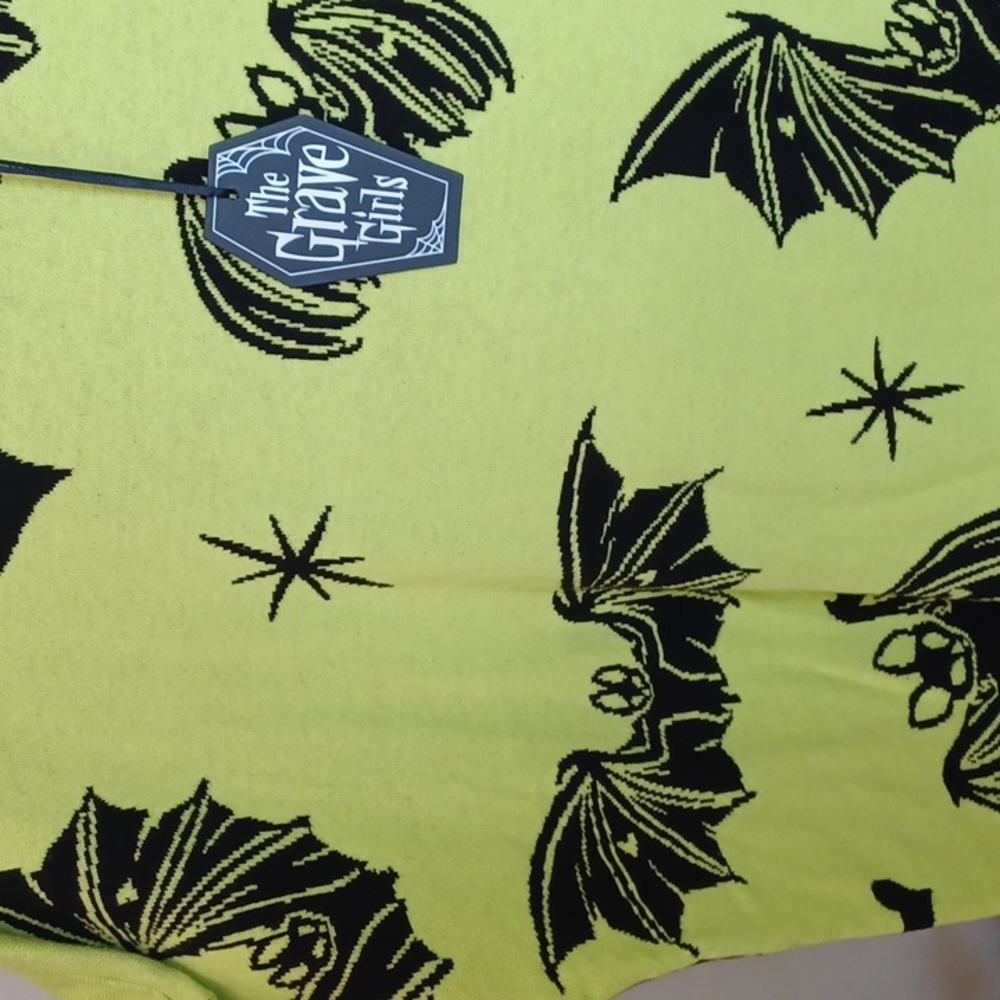 Neon Yellow Bat Sweater - Picture 3 of 13